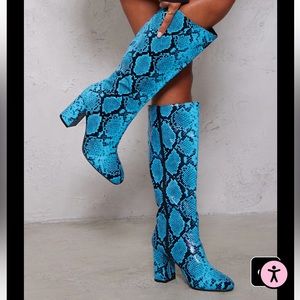 Fun snake print boots